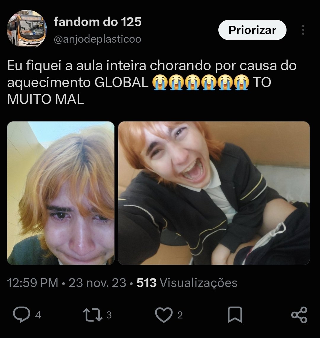 anjodeplasticoo's tweet photo. A muito tempo atras eu fiz um post chorando por causa do aquecimento global e meus amigos me relembram disso ate hoje https://t.co/aY3R5y2gxa