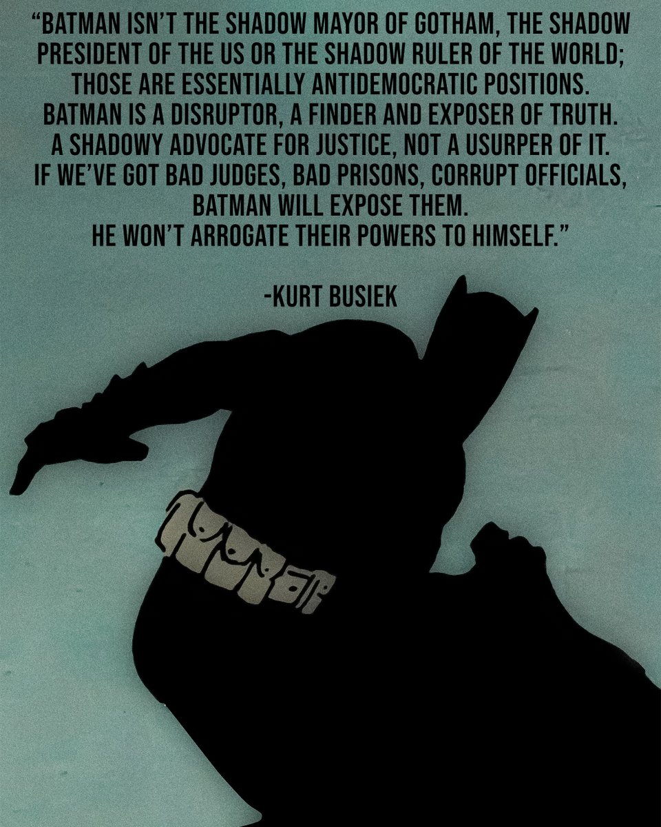 Parker_Luck394's tweet photo. A perfect Batman description by @KurtBusiek. https://t.co/2NwPWrjHvR