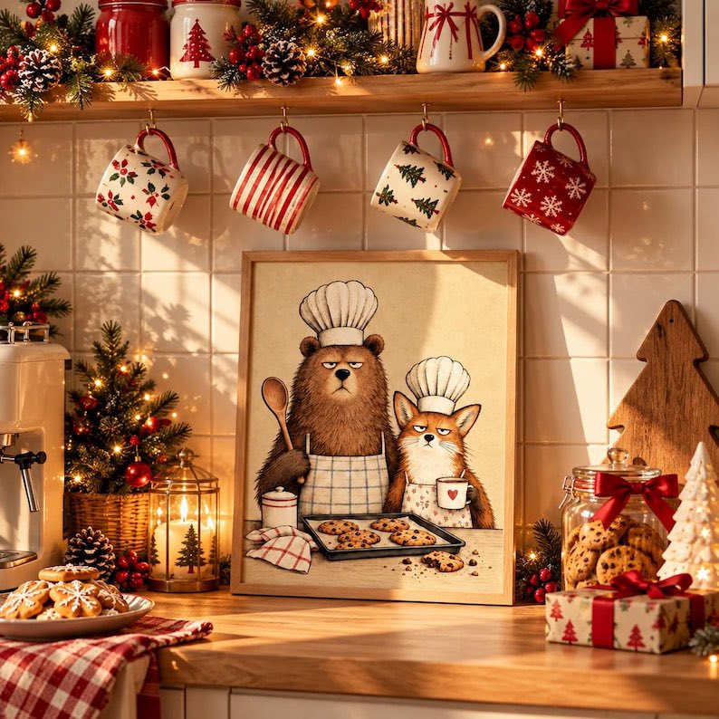 MervePrintCo's tweet photo. Bear and Fox Baking Kitchen Wall Art, Cooking Print, Cute Baking Animals Poster, Cottagecore Art, Foodie Gift, Funny Kitchen Decor Listed now #etsy 🔄 #merveprintco

https://t.co/JVp2N1ar08

#bear #fox #baking #kitchen #cooking #art #wallart #foodie #gift https://t.co/SfZg1iM4vU