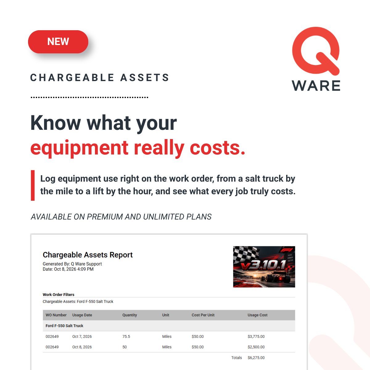 qwarecmms's tweet photo. Q Ware's V3.10.1 is here! Swipe through for the highlights. Want to see everything that made it into this release? 👉 Read the full release notes: https://t.co/moFVNUqQYC

#CMMS #FacilitiesManagement #MaintenanceSoftware https://t.co/CosKWh3MGR