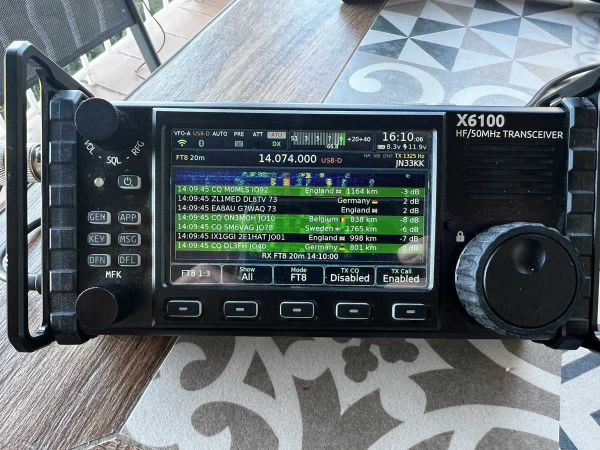 hb9vcj's tweet photo. Développement incroyable du Firmware v0.125 pour le Xiegu X6100 par Giovanni IU1WXY !
J’ai impression d’avoir un tout nouvel appareil 🥳
https://t.co/y0zOYODb0g https://t.co/nmu0ltzdaA