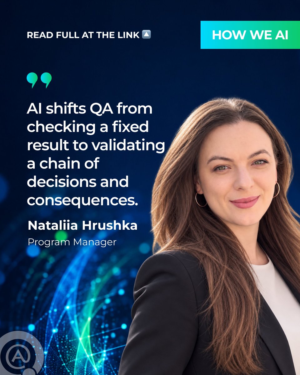 QATestLab's tweet photo. Does integrating AI into iGaming products change the rules for QA?

Our new article shows where companies have already adopted AI and how its role shifts the focus for business owners and QA teams:
https://t.co/qyi0HOLXWu

#AI #SoftwareTesting #QA #iGaming https://t.co/wIfSYqBCwv