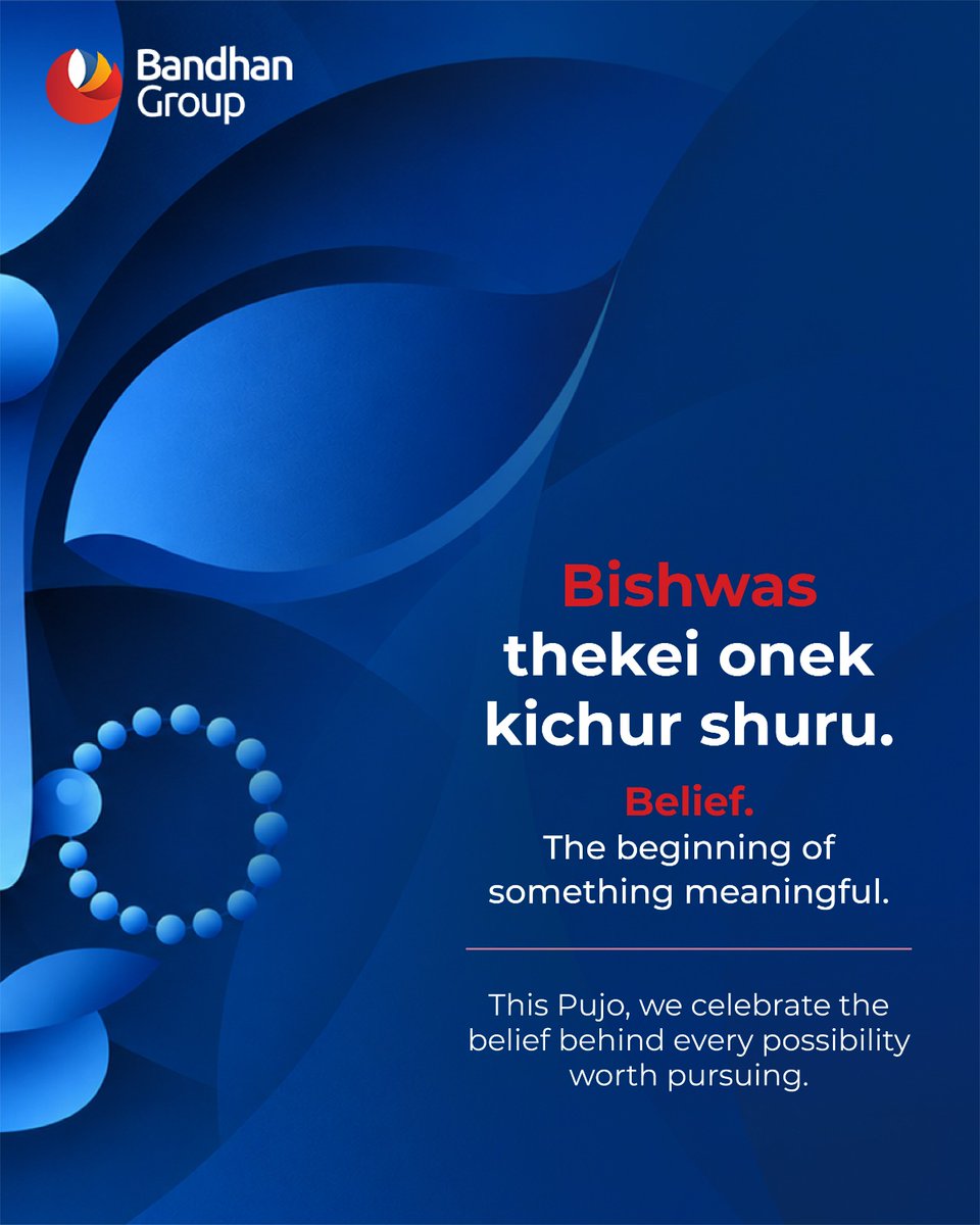 bandhangroup1's tweet photo. Pujo brings with it the hope of a fresh start, the joy of being together and the promise of something better.

May this festive season bring new possibilities, meaningful beginnings and many reasons to celebrate.

শুভ পুজো | Happy Pujo

#BandhanGroup #DurgaPujo #BandhanKaamyabiKa https://t.co/6z37PAo1kF