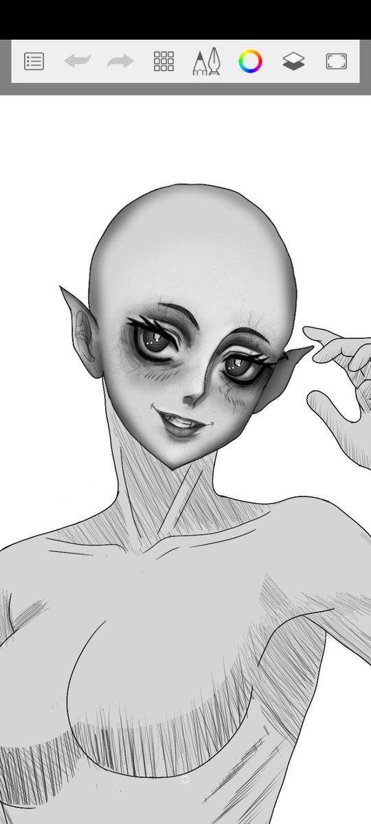 OblivionCrawler's tweet photo. Bummed asf i started a smaller piece to kind of warm up yesterday and i totally messed it up. The idea i had was so cute and its looking not great. I have to start over. :( https://t.co/cKBEXSwZMV