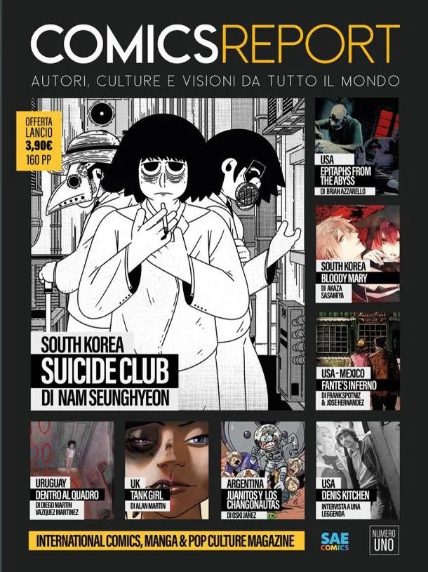 DavidCastel's tweet photo. UNA NUOVA RIVISTA
«Comics Report» è nuovo mensile di SAE Comics dedicato al fumetto internazionale: fumetti completi, storie inedite, interviste e reportage da Stati Uniti, Europa, Asia e America Latina. Il primo numero è in uscita il 28 ottobre (21 × 29 cm, 160 pagine a colori). https://t.co/4NidBCS5J0