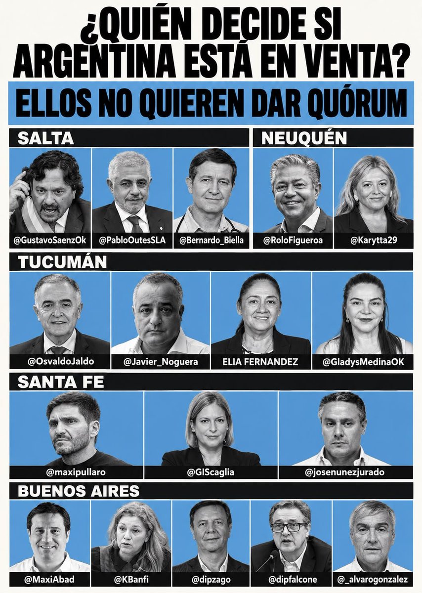 Leonardo_Grosso's tweet photo. Acá están. Estos son los gobernadores y sus diputados que vendieron la Nación!!!

Que bajen a dar quórum, manga de chantas!!!! https://t.co/KzSVHoKiVf