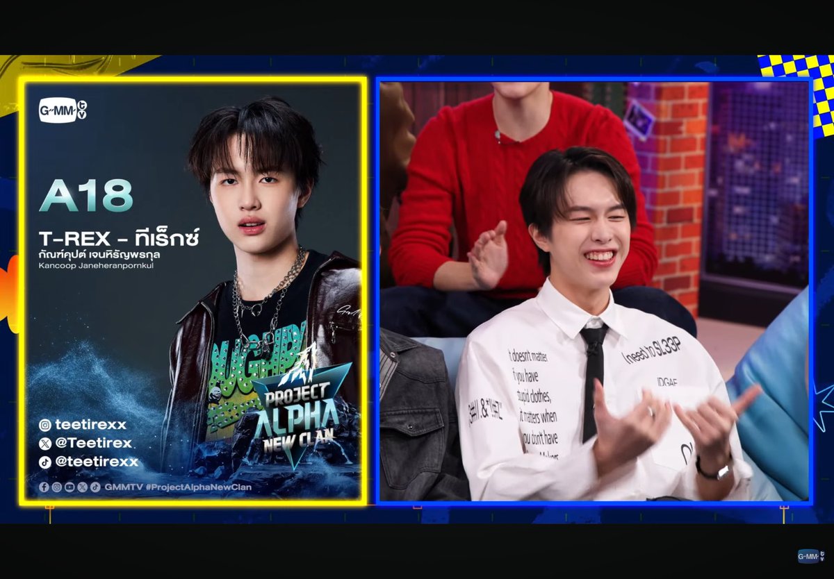 goodluckna_'s tweet photo. ตี๋เล็ก A18 ฝากด้วยนะค่าบ ไดโนเสาร์ที่เท่ที่สุด 67ที่สุดน่าย้ากที่สุด🦖 #ProjectAlphaNewClan #teetirex #GMMTVLiveHouse https://t.co/WvklcDxnol