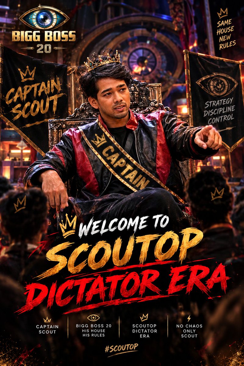 ScOut_fc__'s tweet photo. Welcome to scoutOP dictatorship era!

cheers🥂

#ScoutOP #ScoutArmy #bb20 

CAPTAIN SCOUT HYPING BB20 https://t.co/fxyAhKE5YK