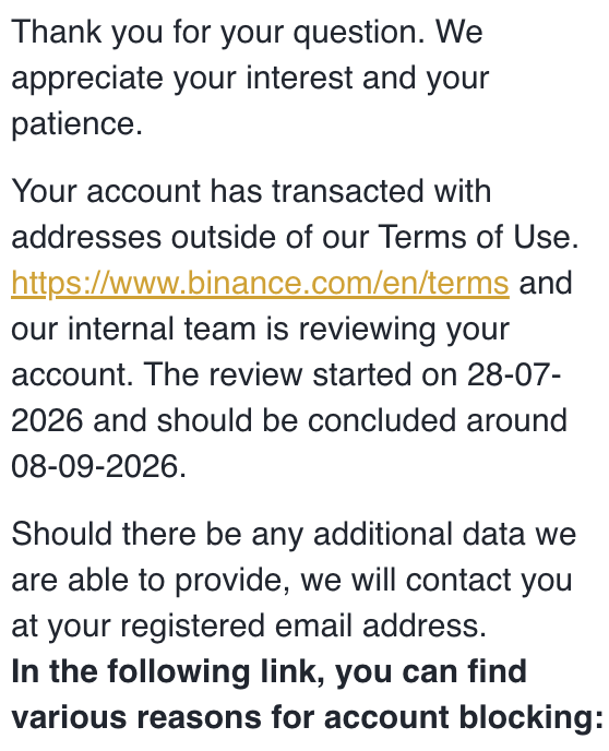 FElkeeb's tweet photo. @binance @BinanceWallet @BinanceResearch this message from Binance CS on the 9th of August and still nothing https://t.co/8VfGg9Cwtd