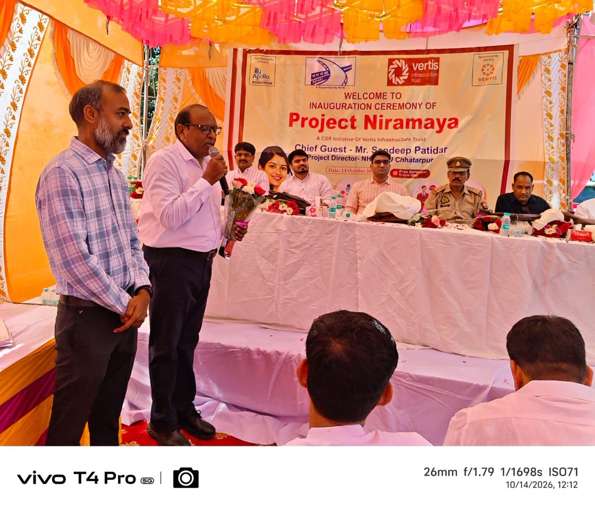 FKhanfatehpuri's tweet photo. π Project Niramaya Ambulance Inaugurated |
Vertis Foundation, in association with Apollo Telemedicine inaugurated the Project Niramaya Ambulance Service at BHPL
in the gracious presence of Mr. Sandip Patidar, PD NHAI PIU Chhatarpur
#ProjectNiramaya #CSR #VertisFoundation https://t.co/PjwG71sCFK