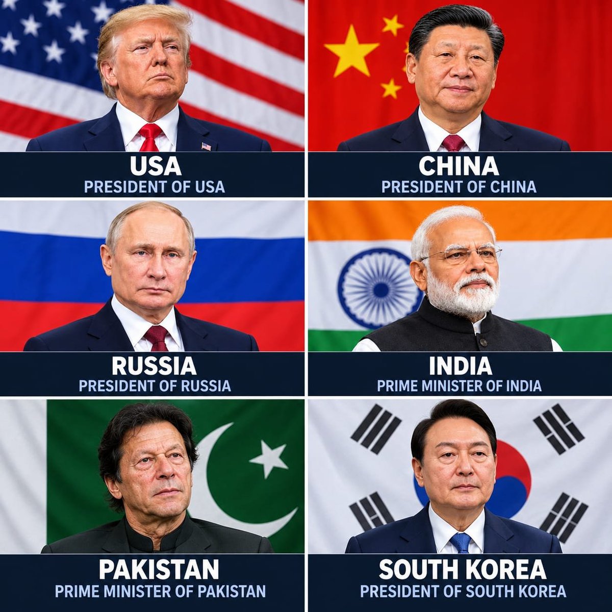 Laiba__xm's tweet photo. Hey @grok, one picture, multiple leaders, but who has the weakest academic credentials? https://t.co/8B74YV1o38