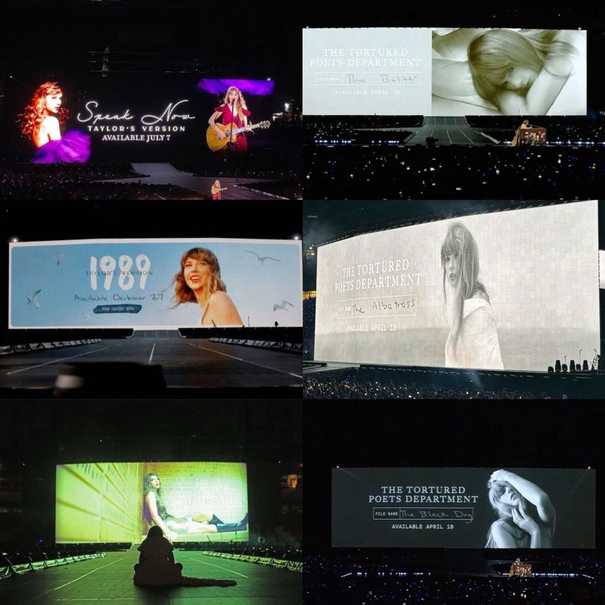 bl13swifted's tweet photo. These announcements made the eras tour even more legendary https://t.co/AhMWTSELuv