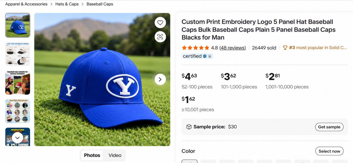 BYUBiotechGuy's tweet photo. If I was rich, I wouldn't tell anyone. 

But I would buy 10,001 of these hats for $1.62 each and hand them out to trick-or-treaters on Halloween. https://t.co/kQLrpMMgU6