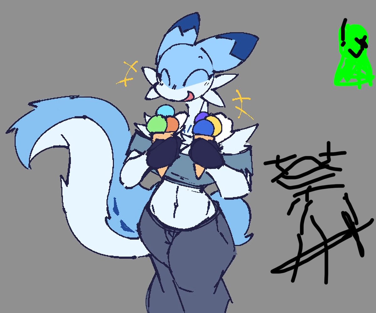Walter_Water7's tweet photo. Chillet With- Wait Those Ice Creams Colors.. (Extra Reshiram”s” Interaction) https://t.co/iiDQpNvfAp