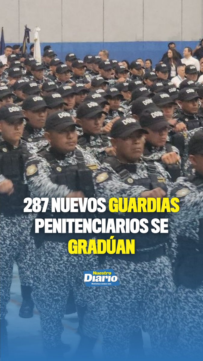 🎓🇬🇹 287 NUEVOS GUARDIAS PENITENCIARIOS SE GRADÚAN 🔗🔐 Un total de 287 nuevos guardias del Sistema Penitenciario se graduaron como parte de la promoción X…