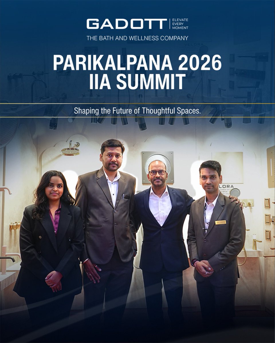 GadottLuxe's tweet photo. GADOTT at the Parikalpana IIA Summit 2026!
Showcasing our designs, connecting with industry leaders, and celebrating a special moment with our Founder’s felicitation. 
Thank you to the organisers for a wonderful experience!

#GADOTT #Parikalpana #ParikalpanaIIASummit2026 https://t.co/L4Pi9u2WTW