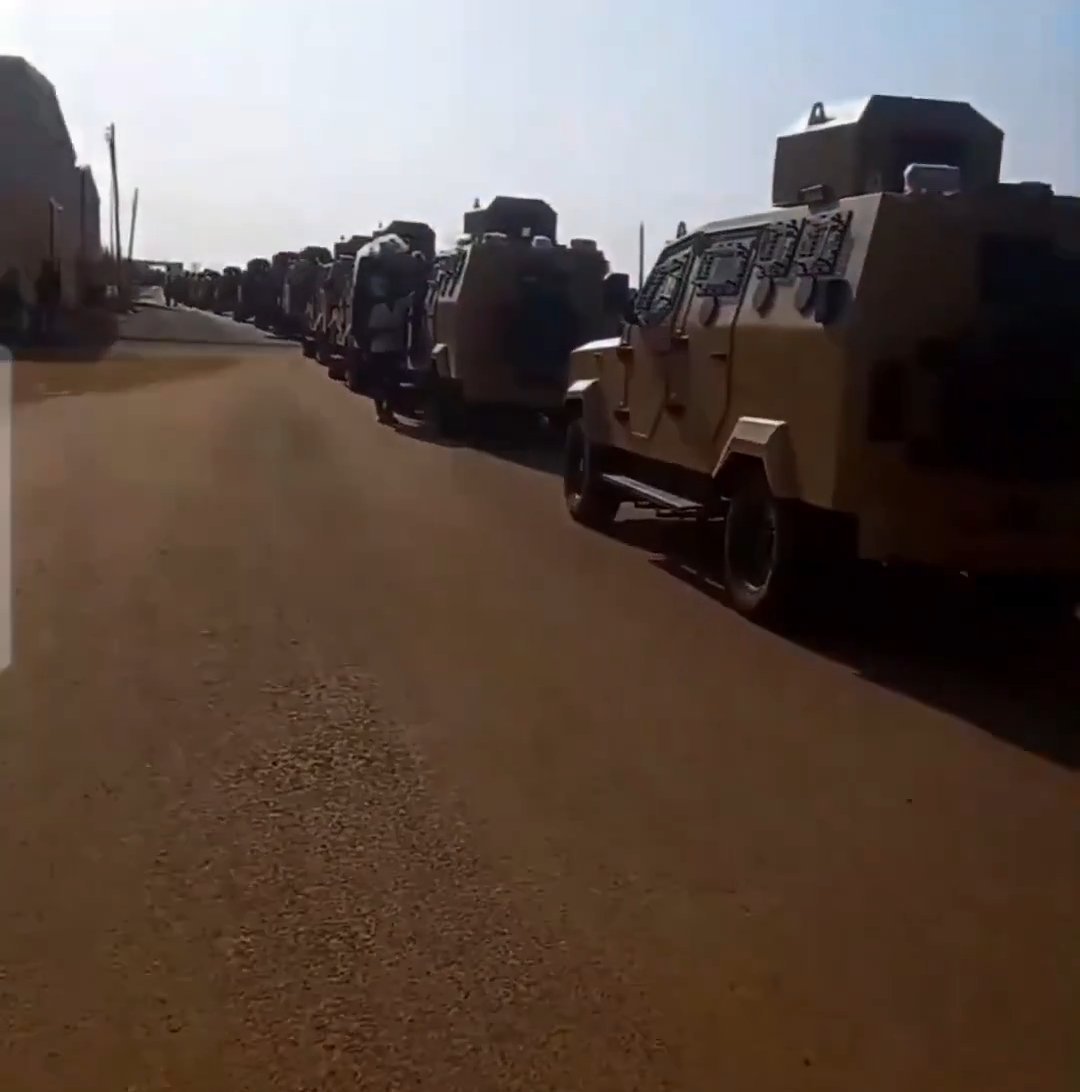 Widad_Ibrahim3's tweet photo. The Pakistani armored vehicle (Mohafiz-V) has appeared in the capital, #Khartoum. These vehicles are part of a Pakistani arms deal financed by #SaudiArabia in support of the Islamic Movement’s army in #Sudan, reportedly valued at $1.5 billion. https://t.co/TXu6todDc5