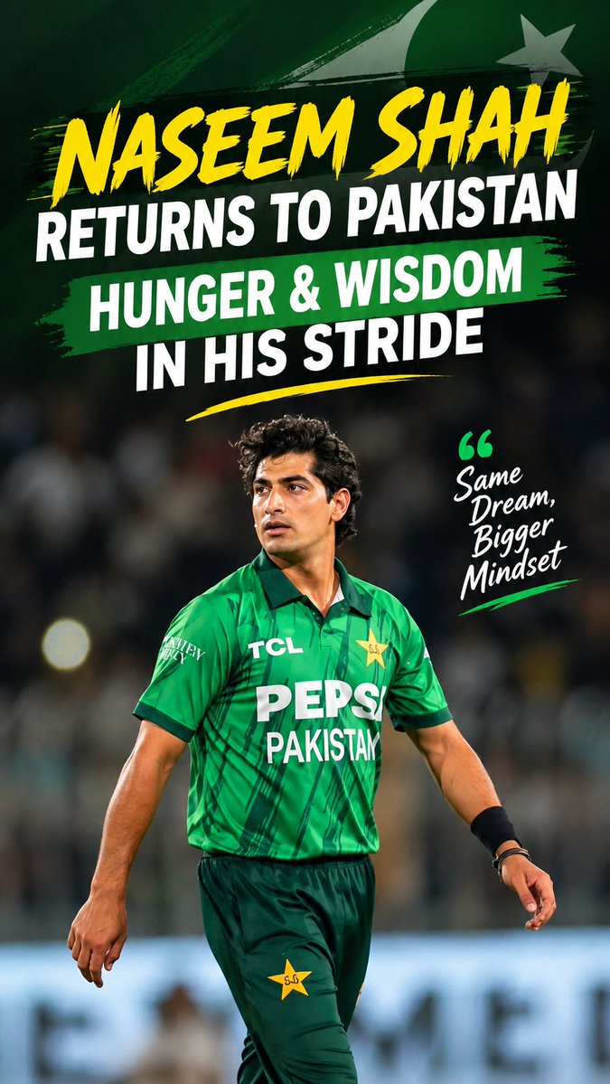 pakpitch1's tweet photo. Naseem Shah is back in Pakistan colours 🇵🇰💚
Josh bhi wohi, lekin ab experience aur maturity ke saath! 🏏🔥
#NaseemShah #PakistanCricket #TeamPakistan #GreenShirts #CricketUpdates https://t.co/H1WVYBaGQI
