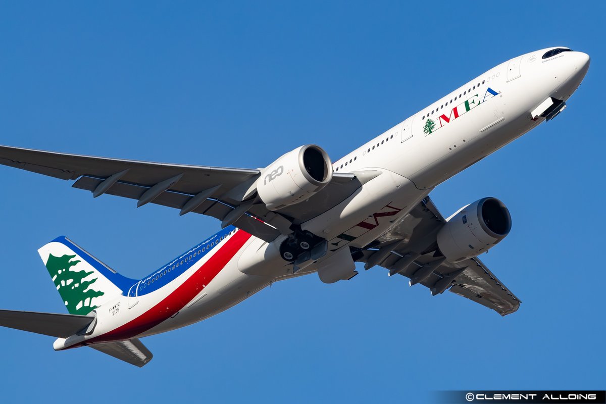 CAlloing's tweet photo. Say hello to the first @Airbus #A330neo for @MEAAIRLIBAN , taken the sky this afternoon at #Toulouse #Airport !! Follow #AIB01YZ on @AirNavRadar #Avgeeks #Avgeek #MiddleEastAirlines https://t.co/rxuYuR5MSI
