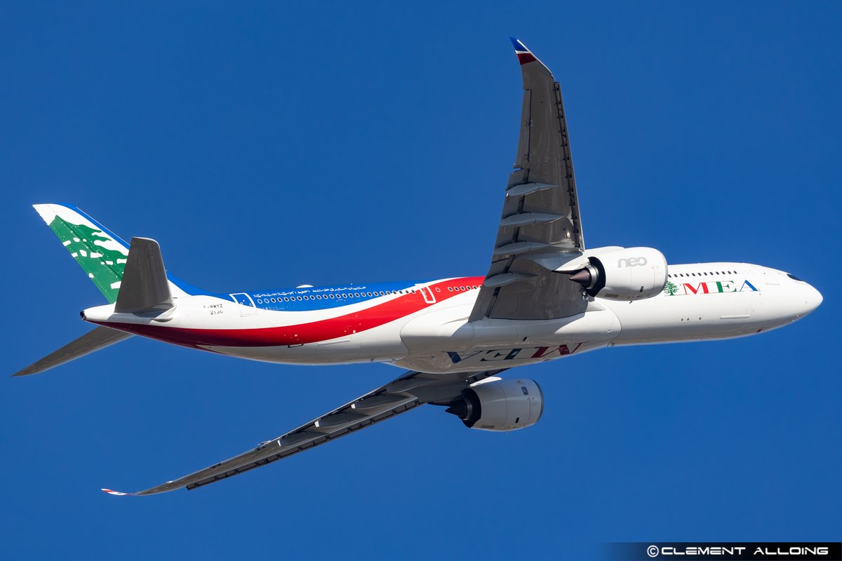 CAlloing's tweet photo. Say hello to the first @Airbus #A330neo for @MEAAIRLIBAN , taken the sky this afternoon at #Toulouse #Airport !! Follow #AIB01YZ on @AirNavRadar #Avgeeks #Avgeek #MiddleEastAirlines https://t.co/rxuYuR5MSI