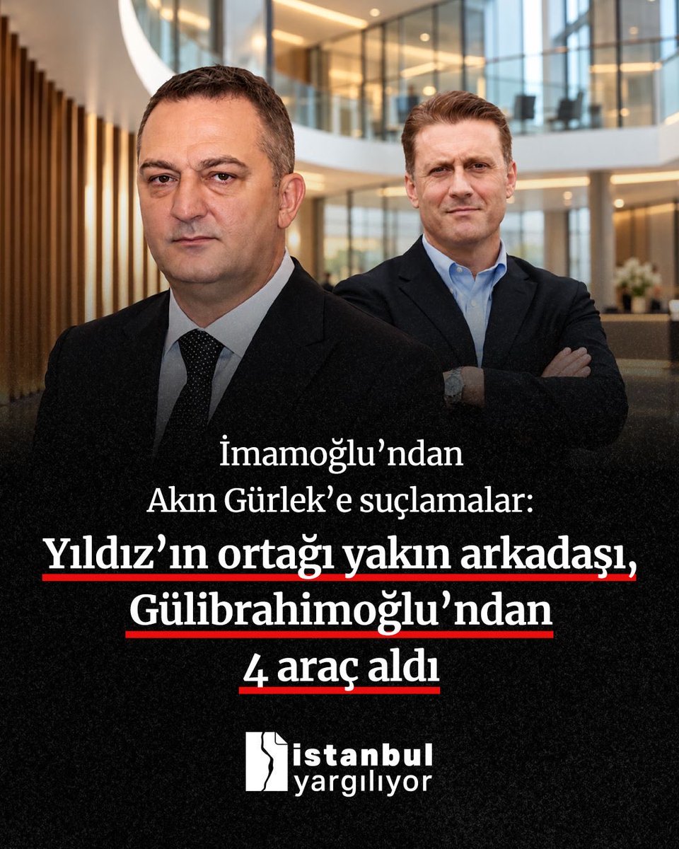 istyargiliyor11's tweet photo. İBB Davası’nda savunma yapan Ekrem İmamoğlu, itirafçı Ertan Yıldız ve firari iş insanı Murat Gülibrahimoğlu'nun dönemin İstanbul Cumhuriyet Başsavcısı ve bugünün Adalet Bakanı Akın Gürlek'le olan ilişkilerine değindi. İddianamede yer almayan ticari bağlara ve Gürlek'e verilen 4 sıfır araca dikkat çeken İmamoğlu, "Onuru olan iddianameye yazardı" dedi.

https://t.co/XkdZpc8d5p