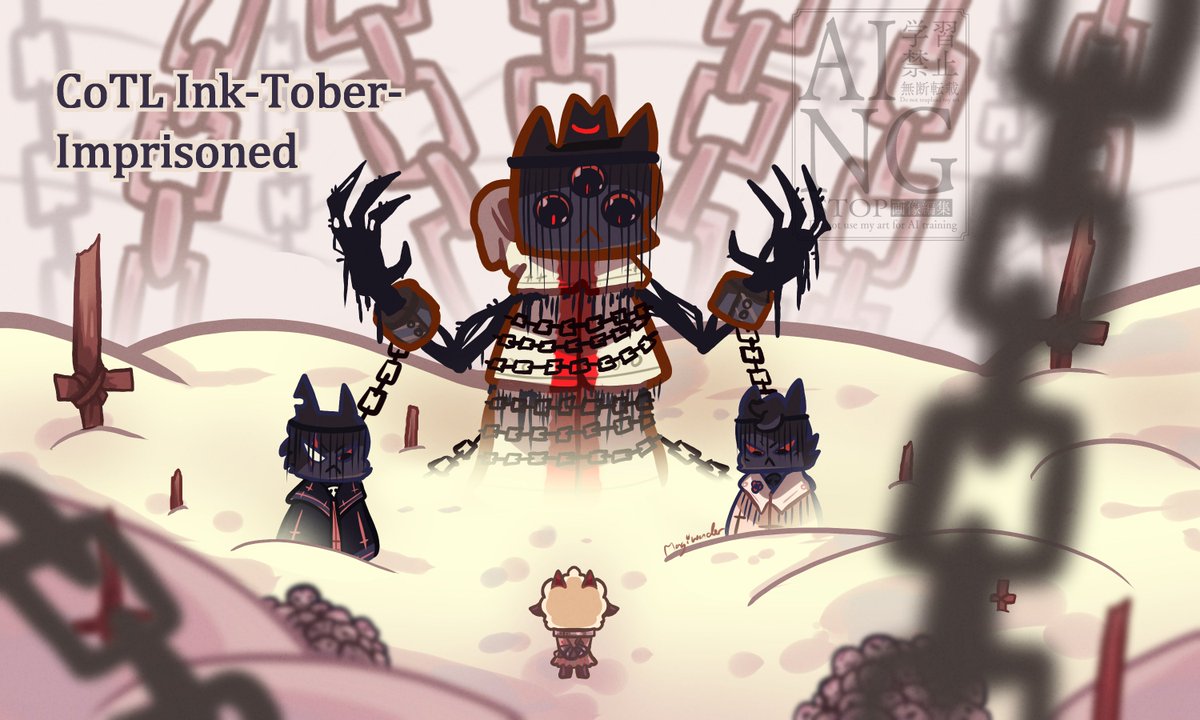 MagiWonder12's tweet photo. Imprisoned  
#cultofthelamb #cultofthelambfanart https://t.co/qYR0L0NCtp