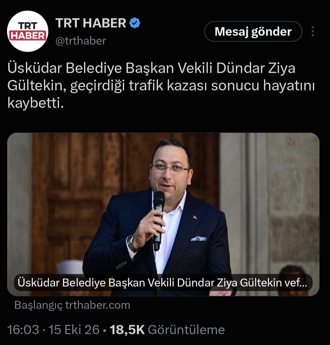 kenan_alpay's tweet photo. "İnna Lillahi ve İnna İleyhi Raciun"

Gece gündüz demeden çalıştı, bir  mahalleden diğerine koştu.
Çarşıdan camilere hemen her noktada Üsküdarlılara müşfik bir biçimde dokundu.

Hayırla anılan bir mü'min olarak Rabbine döndü.

Rahmet ve mağfiret diliyorum
Ziya Gültekin kardeşime. https://t.co/yTAVCPGHOI