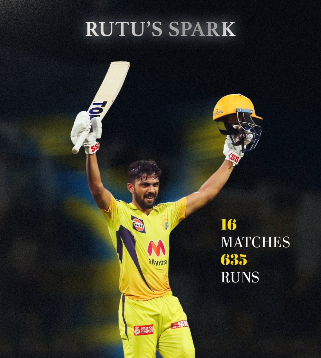MEERAQIBIQBAL1's tweet photo. The ⭐️ that sparked! 🏆
#WhsitlePodu #Yellove #ruturajgaikwad https://t.co/ffrWol4UZv