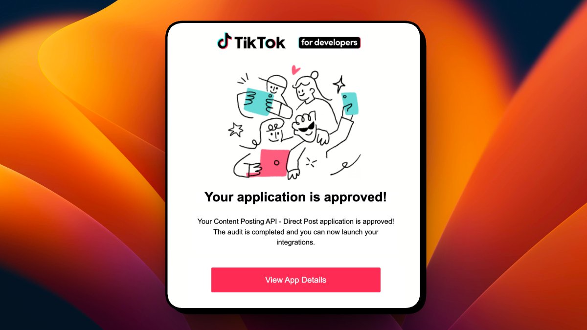 OmriBuilds's tweet photo. big milestone for EzSocial 🚀  

just got approved for TikTok's Direct Post API!

founders can now create, schedule, and post content directly to TikTok

one step closer to building the best marketing tool for solopreneurs 💪 https://t.co/jc0cNtwwif