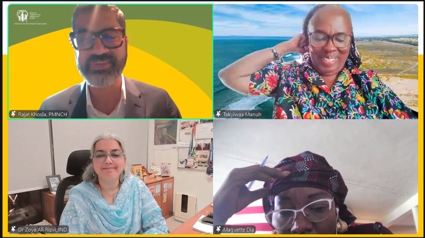 ZoyaAliRizvi's tweet photo. At the @PMNCH webinar @khosla_rajat asking pertinent questions , I spoke on efforts by India to address #AdolescentHealth through smart planning, sustainable interventions, strong partnerships between departments, commitment to quality & scale and reaching the most vulnerable. https://t.co/lfNBE655sK