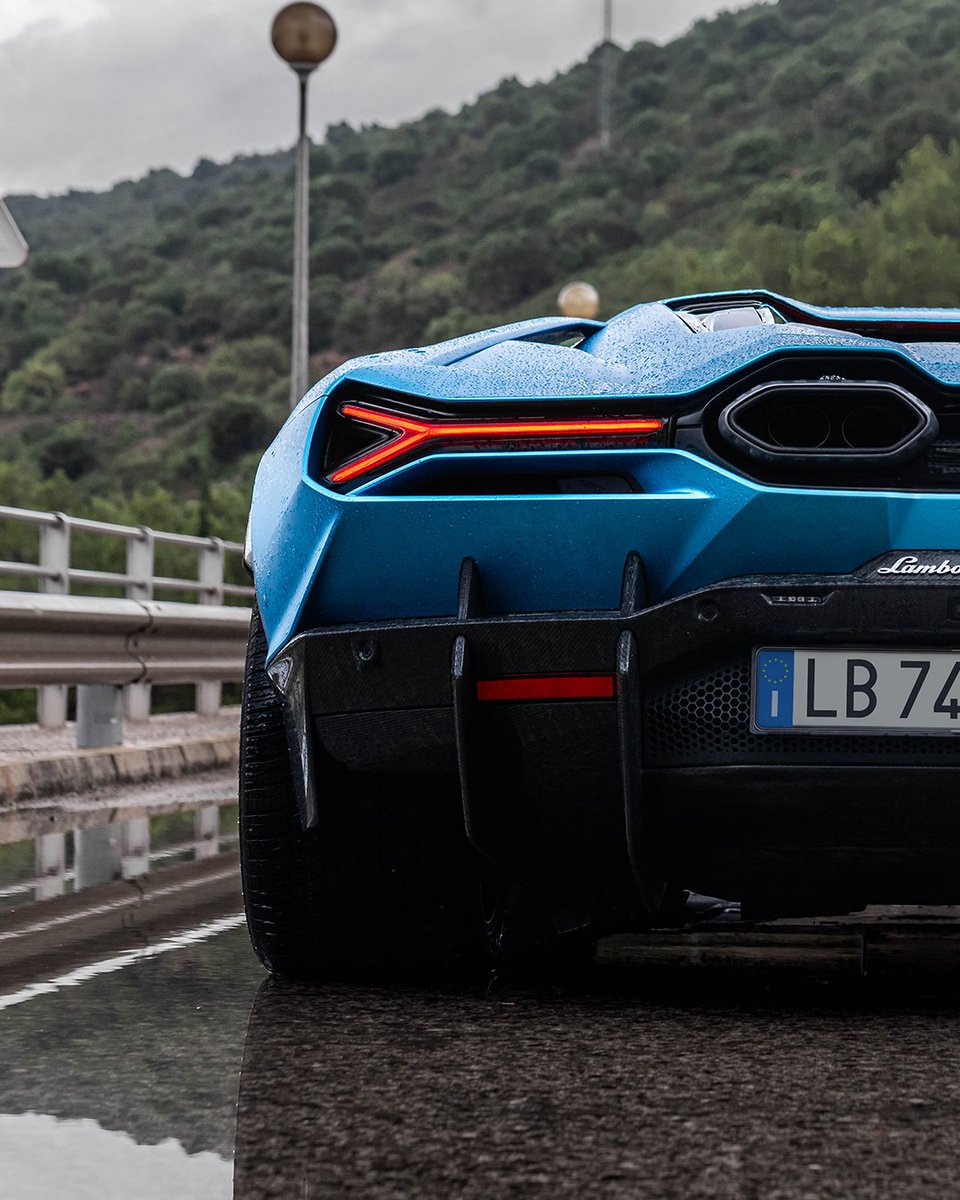 Lamborghini's tweet photo. Grey skies. Wet roads. Every reason to keep driving Lamborghini Revuelto.

#Lamborghini #Revuelto #FromNowOn https://t.co/M43LxAqxfL