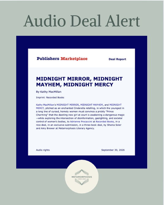 MetamorphLitAg's tweet photo. 🎉 Another day, another deal! Huge congratulations to Kathy MacMillian on securing her audio deal with Recorded Books! 📚✨ #AuthorSuccess #Audiobooks #KathyMacMillian #RecordedBooks https://t.co/6Yq5HDjNDr