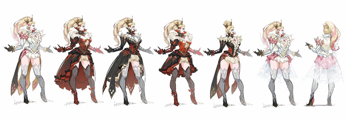 mmmmmmmmiller's tweet photo. ‼️ CONCEPT ART: QUEEN OF DIAMONDS EMMA

Here's an inside look at some early concepts for Emma Frost's Queen of Diamonds costume from Season 6. Do you prefer the final version, or are you a fan of the earlier, more literal Alice in Wonderland pastiche? #MarvelRivals https://t.co/ukq66dpDKe