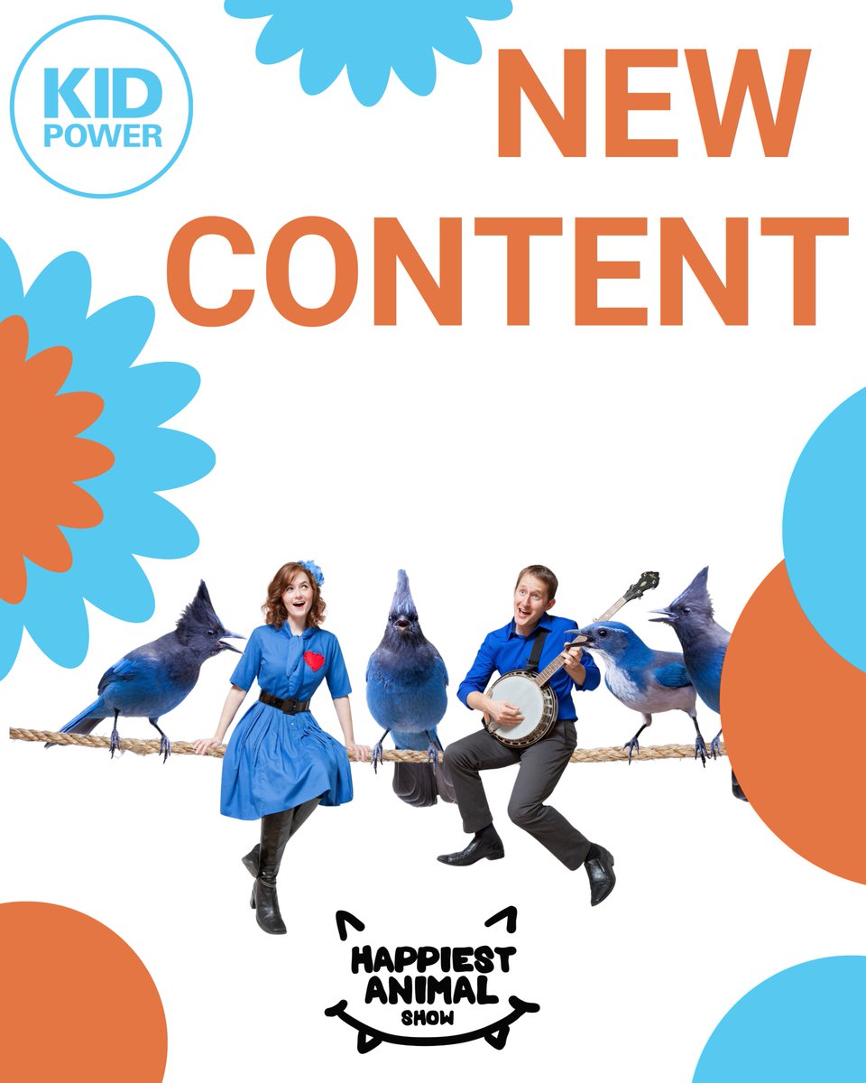 GoKidPower's tweet photo. Say hello to the Happiest Animal Show!

@happiestanimalshow wants to know what animal is making you happy today? Students love thinking about all the different animals that make people happy.

Join Kid Power and find what animal makes you happy!

⏩https://t.co/pgRGybuRmZ https://t.co/BiKNoOICOF