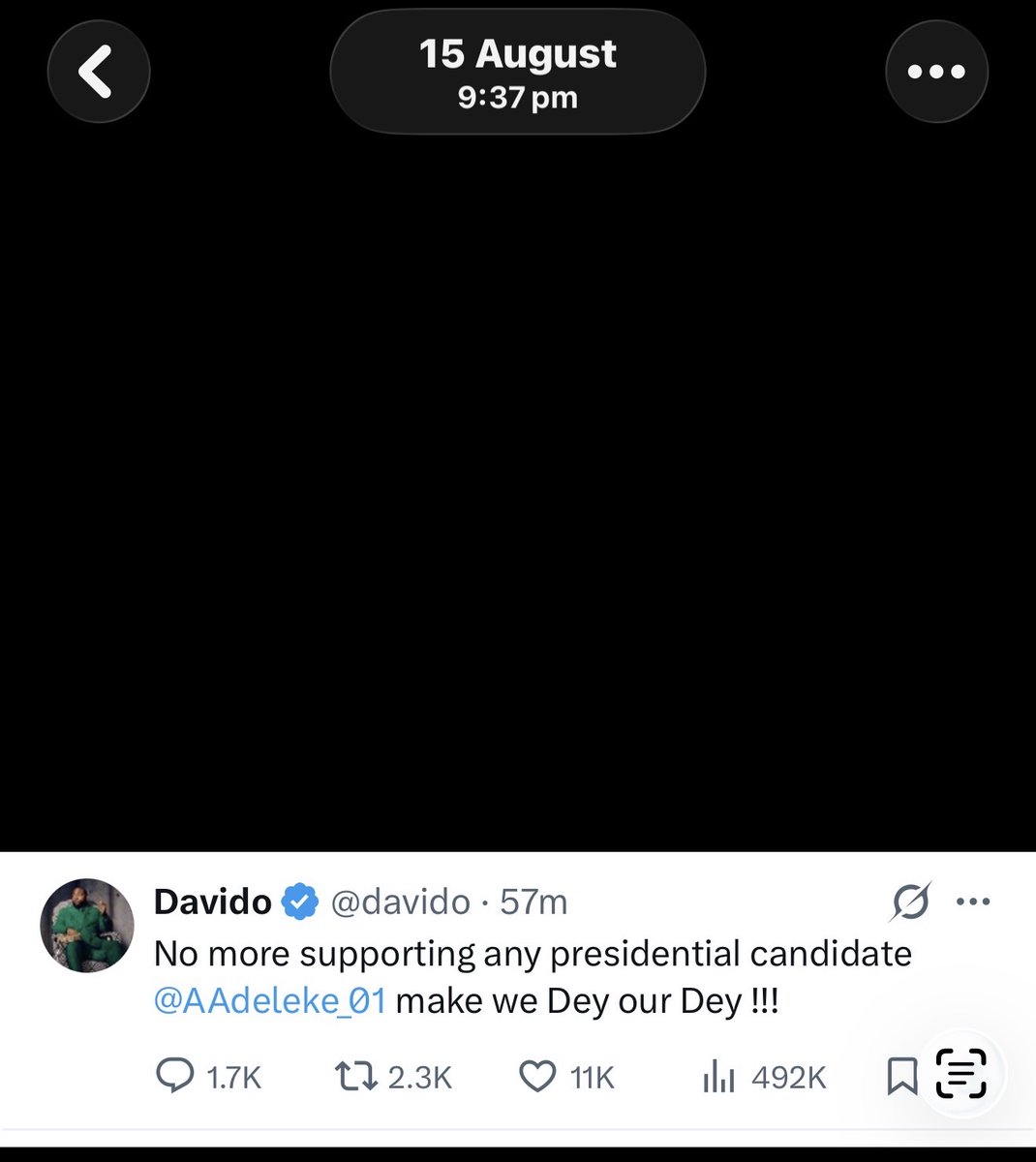 ViNcO1010's tweet photo. @30bgphoenixx Fooooooool see Davido tweet here https://t.co/IGrhbE87Xr