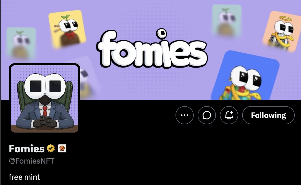 only__violet's tweet photo. been connecting some dots on @fomiesNFT

fomies = free mint, pulling in the community
@onlydotmeme = memecoin launchpad, coming soon
@agudcompany = the team behind both

fomies might end up being ur ticket into only. meme like: early access, launchpad perks, maybe more?

nothing's confirmed yet tho 

thought?