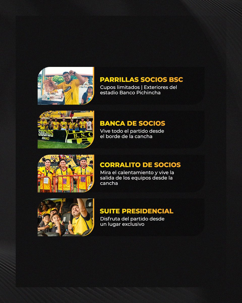 sociosbsc's tweet photo. Experiencias disponibles 💛🏟️

Canjéalos ahora ➡️ https://t.co/9AsDz6YSbc

#VamosÍdolo https://t.co/N1nI3K8AgD