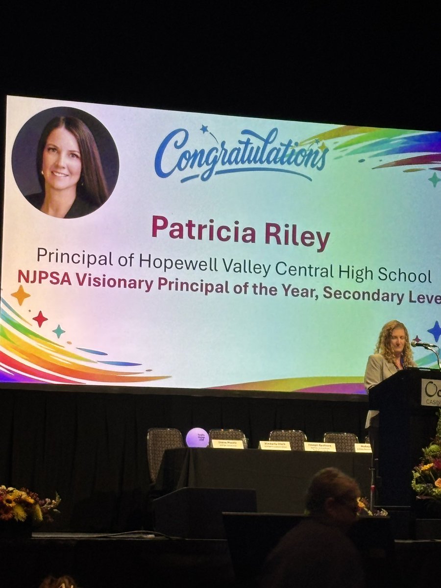 mmilavsky's tweet photo. @NJPSA @HVRSD Congratulations to Patricia Riley!! Visionary Principal #mercercounty 👏👏👏👏👏👏 https://t.co/JI1XkTb60s