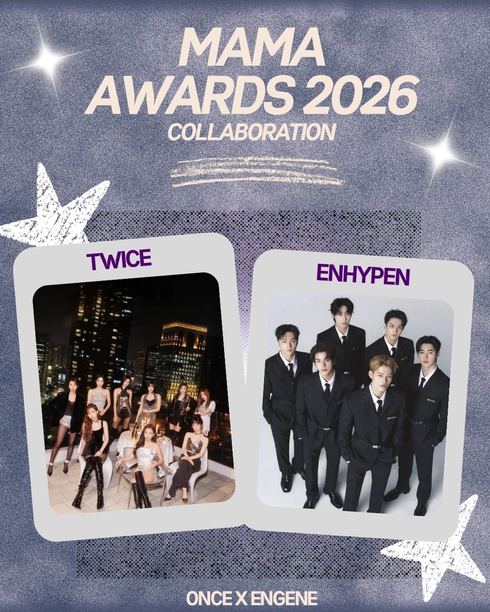 EN_CODEGLOBAL's tweet photo. [🏆#2026MAMA]
D-3

• ONCEs will vote for ENHYPEN on VISA Fans' Choice Round 2 (Daesang) 
• ENGENEs will vote for TWICE on Fans' Choice Round 1 
🎯ONCEs will match the number of valid proofs dropped when round 2 starts

RULES/GUIDELINES: 
• Add your watermarks and avoid proof duplication
• ONE (1) voting proof per comment for better tracking
• Will close the comment section daily by 00:05 to verify proofs under this post

@twicepopbase @TFVUnion 
#ENHYPEN #2026MAMAVOTE