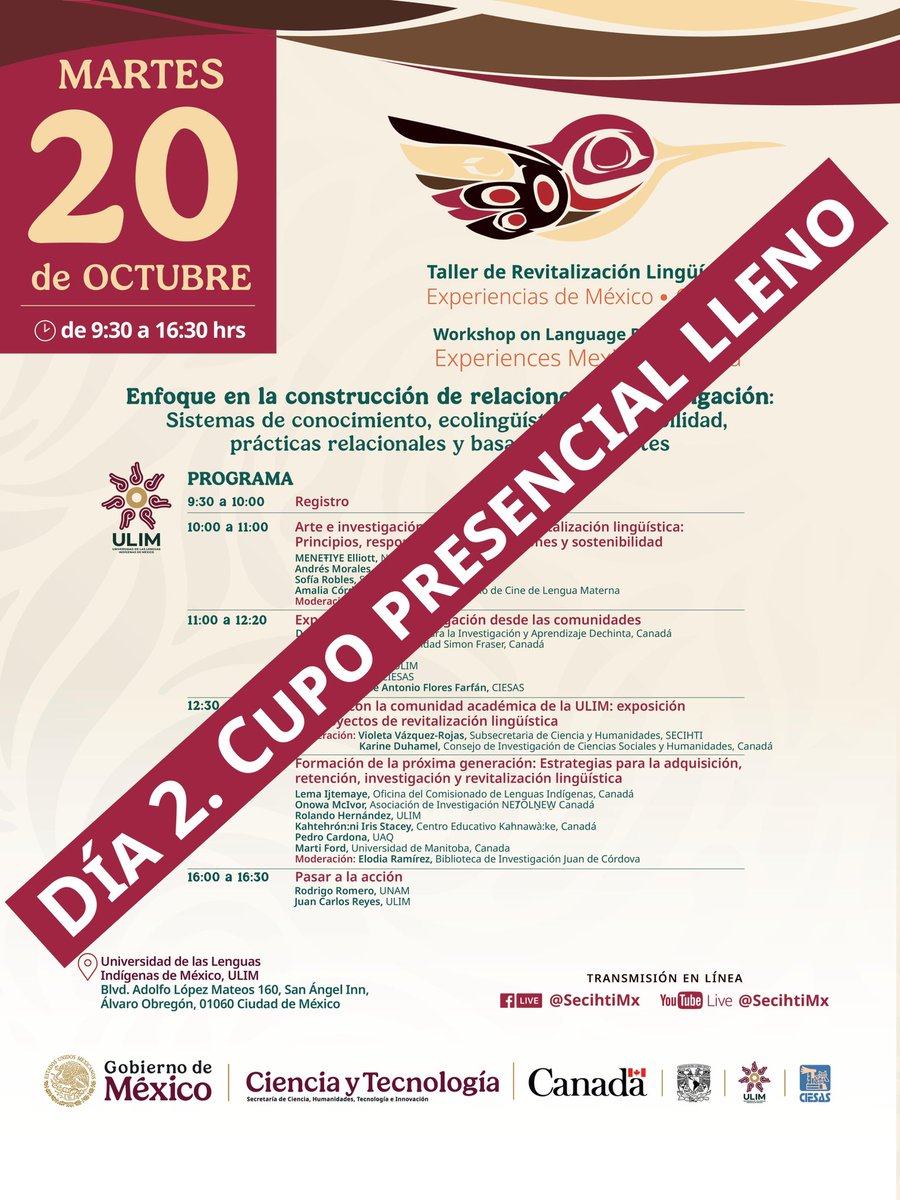 Renili_MX's tweet photo. ¡El cupo para el 20 de octubre está lleno!

Aún puedes registrarte para participar en las jornadas del 19 y 21 de octubre. 

Consulta las sedes y regístrate para los días disponibles:

https://t.co/3iGKnyIUNx https://t.co/MmPOnRWJ7R
