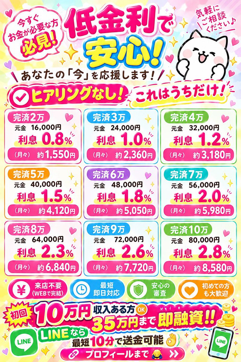 ikanana's tweet photo. 🌟26時までのお問い合わせすべて最短10分🌈

🔗プロフまで🙇

🫧ヒア、在籍、アダ、先払い無しです🌟
初回10万🉑収入ある方35万まで💴 

#個人融資 お金貸します/金欠 /消費者金融/お金貸してください/お金に困ってます/即金夜職/即日融資/金策/副業/風俗 #通話募集 #助けて #給付金 #資金調達 /高額 https://t.co/fuEsTpoqbu