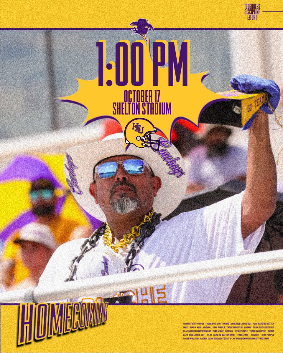 HSUCowboys's tweet photo. 𝙃𝙊𝙈𝙀𝘾𝙊𝙈𝙄𝙉𝙂 Kickoff Time ⏰ 

#HOOYAH | #PACKSHELTON https://t.co/m7bXRrIBi7