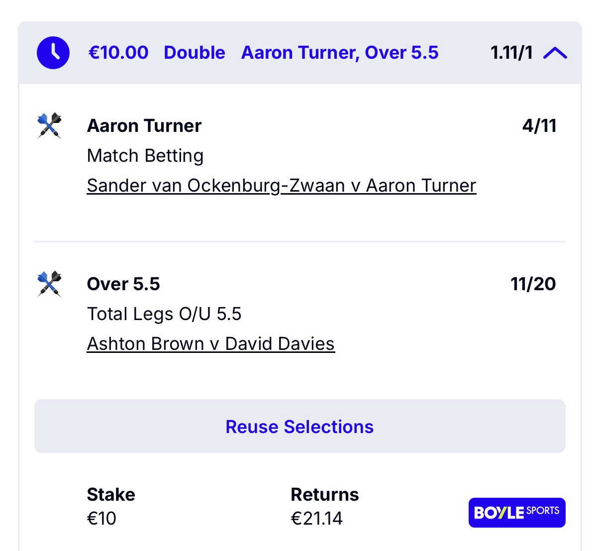 PenguinPicks4's tweet photo. MODUS double for this afternoon π―
Aaron Turner to beat Va Ockenburg-Zwaan: he's averaging 85 this week against 78,
Ashton Brown v David Davies over 5.5 legs: 88 avg v 89.7 avg, as tight as it gets on paper π€
#MODUS #ModusSuperSeries #Darts #DartsBetting #BettingTips #DartsTip https://t.co/ddwSYOQUrY