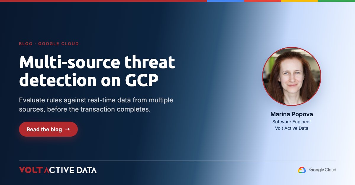 VoltActiveData's tweet photo. How do you catch fraud signals spread across multiple data streams before the transaction completes? A step-by-step build on GCP with Pub/Sub, Dataflow, BigQuery, and Volt. >>> https://t.co/y2YFFKVzyb

#GoogleCloud #FraudPrevention https://t.co/2QqkxMr7rq