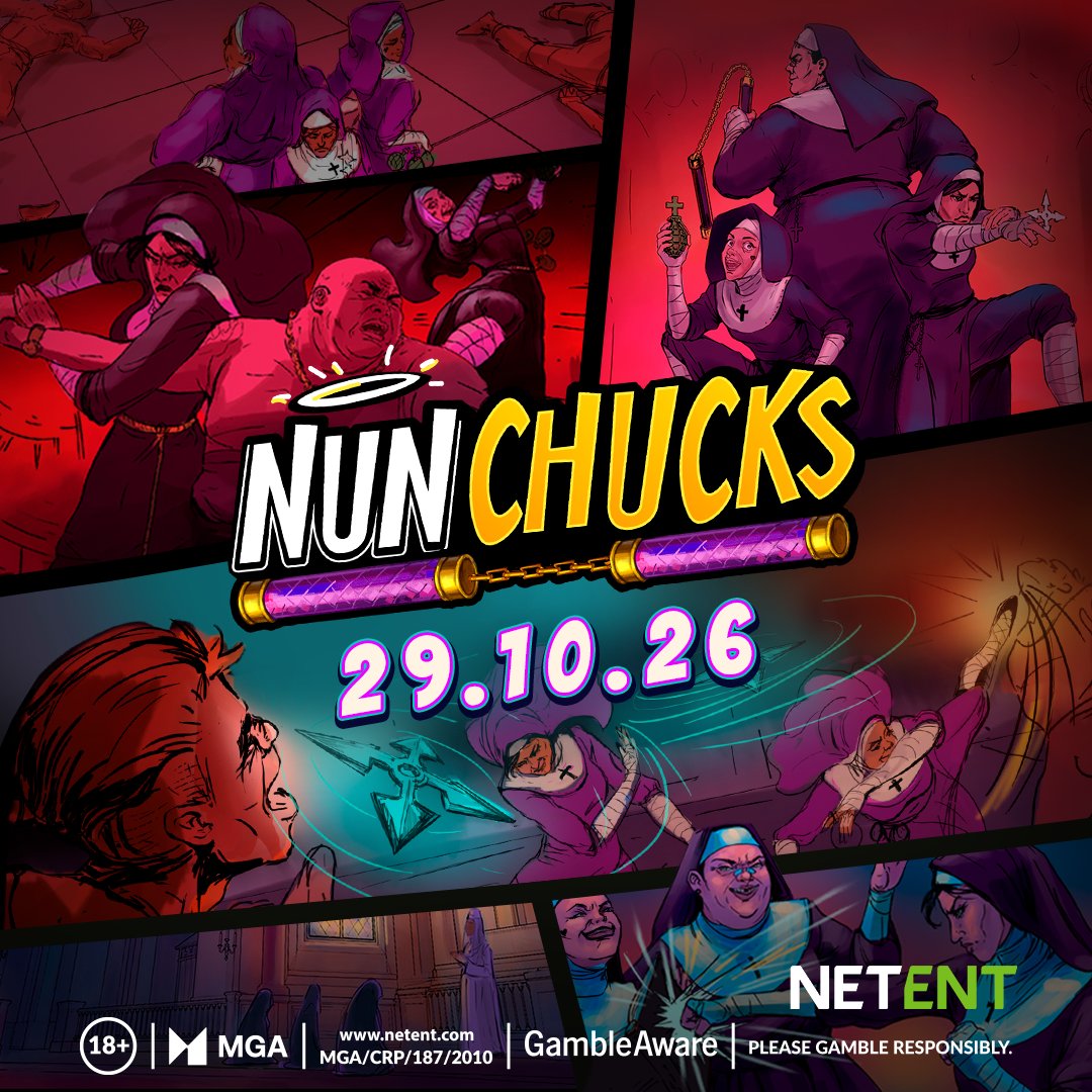 NetEntOfficial's tweet photo. They came. They prayed. They kicked ass 🤘

Meet the sisters who are about to turn holy hell loose ✝️

#NetEnt #Nunchucks #ComingSoon

🔞 | Gamble responsibly | https://t.co/QjQtVJkBiS https://t.co/HSQcWPxsyY