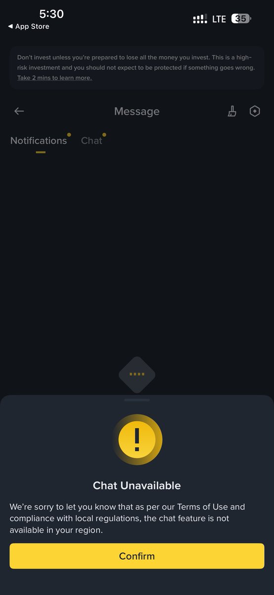 FElkeeb's tweet photo. @hamybinance @binance @BinanceWallet @BinanceResearch You blocked my chat with a new term and conditions https://t.co/BRv5rG2Edt