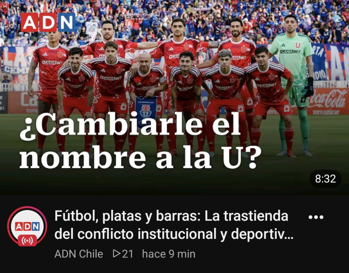 AbranCancha8's tweet photo. Azul Azul propuso el nombre "Leones" si la casa de estudios le quitaba el Universidad de Chile.
¿Que nombre le pondrías tú si no fuera la U? https://t.co/UGKIWEGTw2