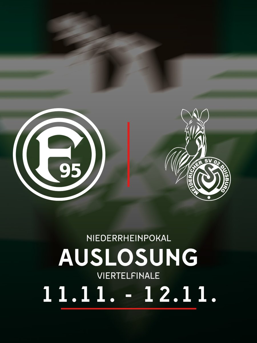 f95's tweet photo. 🚋 Straßenbahnderby im Viertelfinale 💥

Im Niederrheinpokal treffen wir zuhause auf den MSV Duisburg!

#f95 | 🔴⚪️ https://t.co/8IIOD8MbF9