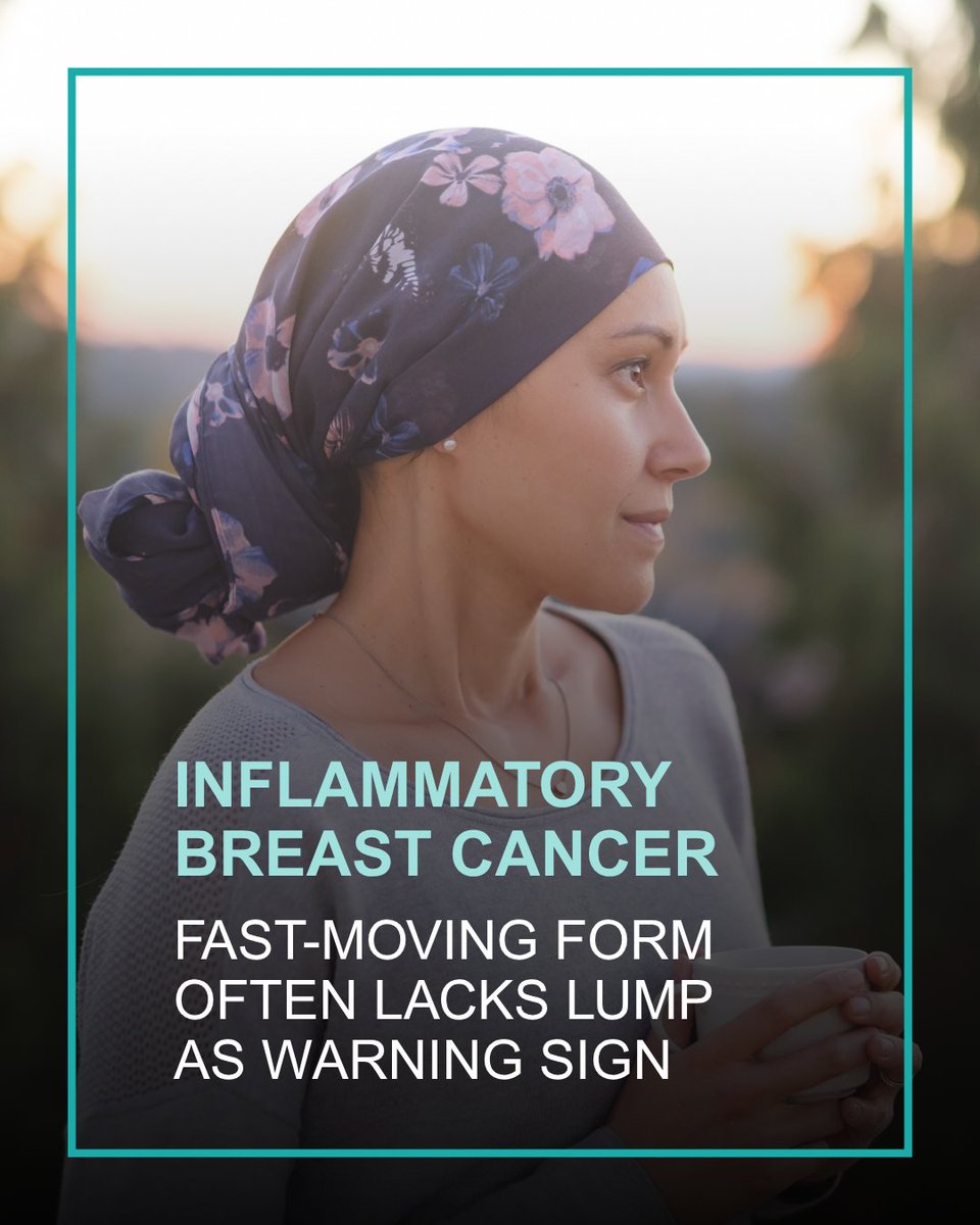 MayoClinic's tweet photo. You probably know that a lump in the breast may be a symptom of breast cancer. But what about breast cancer that develops without that warning sign? 

Inflammatory breast cancer is a fast-moving cancer that doesn't usually form a lump; instead, the skin on one breast changes rapidly. 

Dr. Tina Hieken, a surgical oncologist at Mayo Clinic Comprehensive Center, explains: https://t.co/gzxKcOsWE2