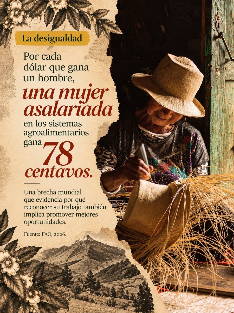 EmbajadaEcuCOL's tweet photo. El campo también tiene rostro de mujer.

En Ecuador y Colombia, millones de mujeres rurales sostienen la producción de alimentos, preservan tradiciones y contribuyen al desarrollo de sus comunidades.
Hoy reconocemos su trabajo y la importancia de cerrar las brechas. https://t.co/4r1Wb2FgKv